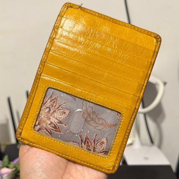 2 HOBO Mustard and Sky Leather Wallet - Picture 5 of 9